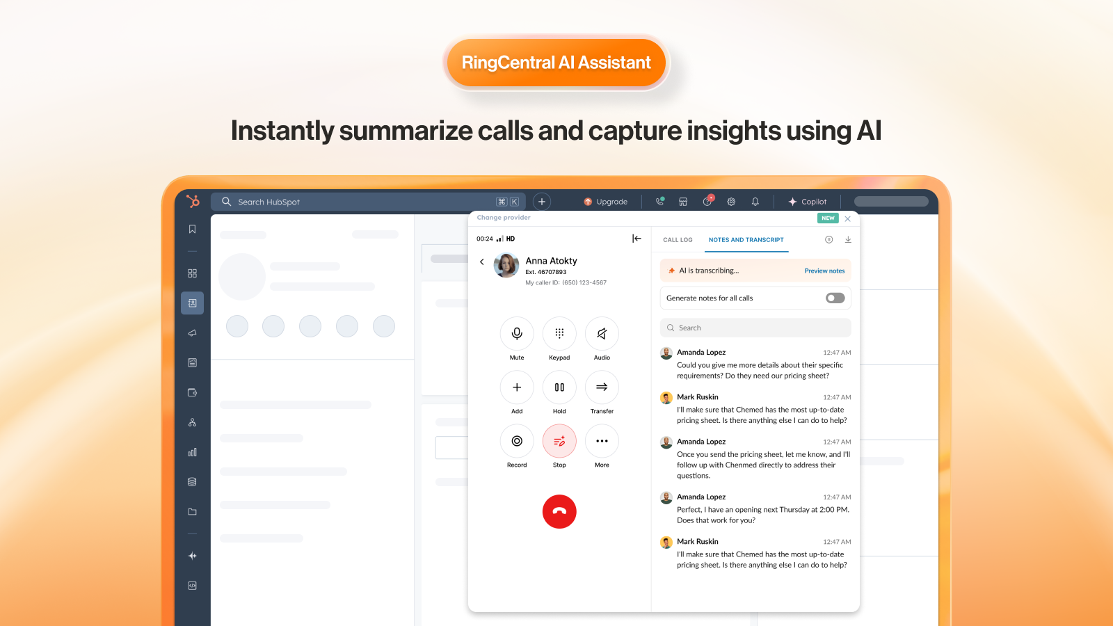 RingCentral AI Assistant